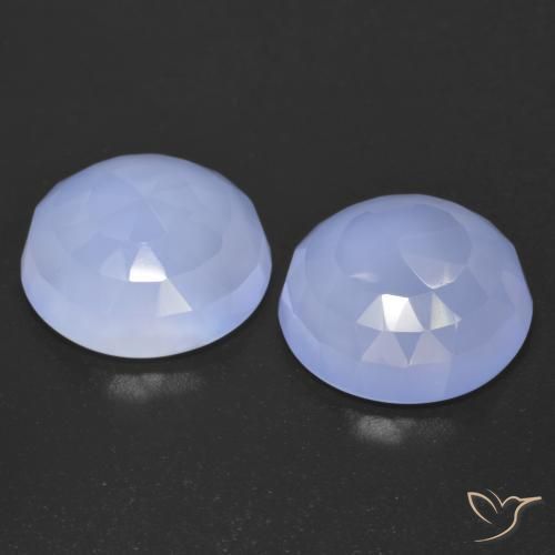 Shop natural 13.04ct 薄いパープルがかったブルー カルセドニー gems, ラウンド, from ブラジル at GemSelect. In stock, global shipping!