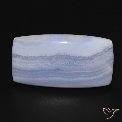 19.39ct 天然 ライトブルー カルセドニー, クッション, オペーク