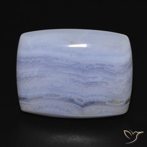 29.00ct 天然 ライトブルー カルセドニー, クッション, オペーク