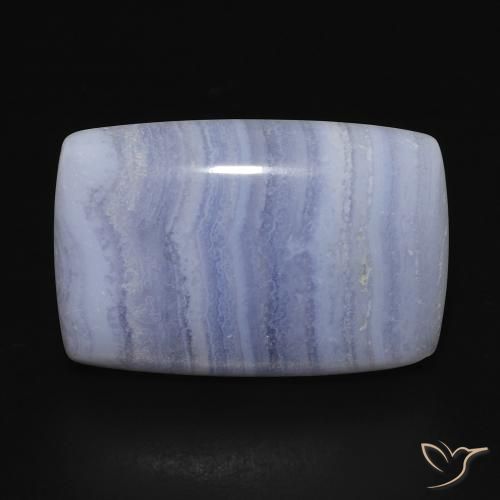 17.49ct 天然 ライトブルー カルセドニー, クッション, オペーク