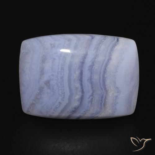 17.67ct 天然 ライトブルー カルセドニー, クッション, オペーク