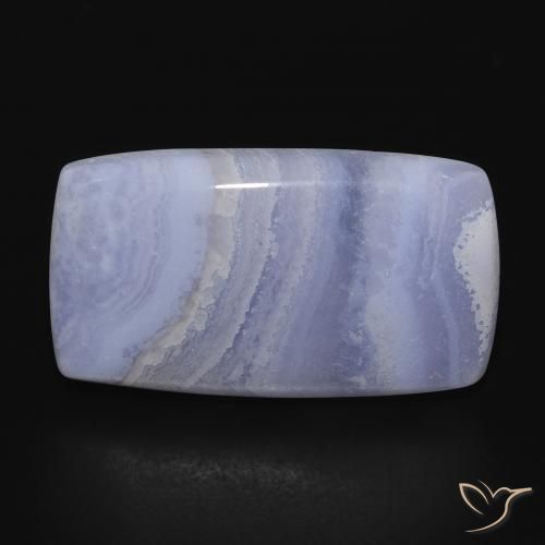 18.89ct 天然 ライトブルー カルセドニー, クッション, オペーク