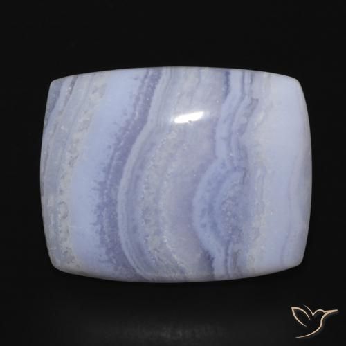 18.03ct 天然 ライトブルー カルセドニー, クッション, オペーク