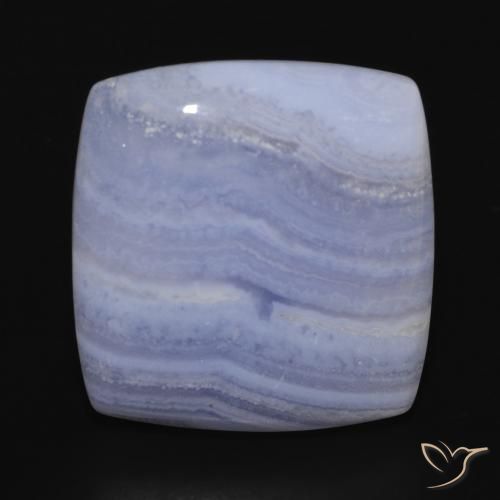 21.68ct 天然 バイオレットブルー カルセドニー, クッション, オペーク
