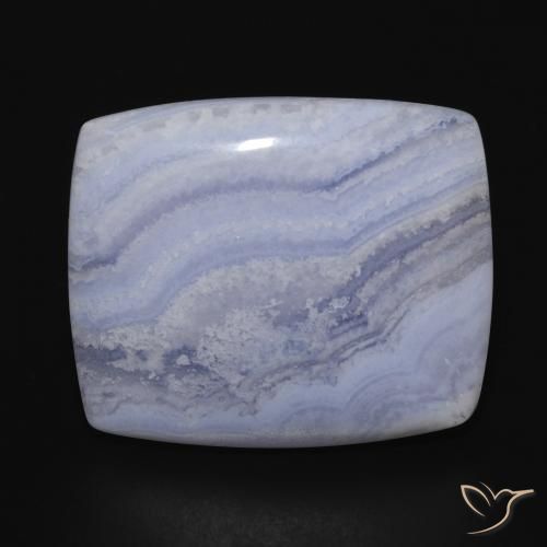 25.10ct 天然 バイオレットブルー カルセドニー, クッション, オペーク