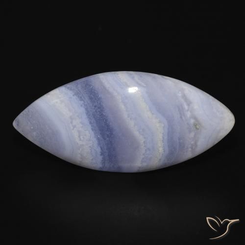 18.49ct 天然 ライトブルー カルセドニー, マーキーズ, オペーク