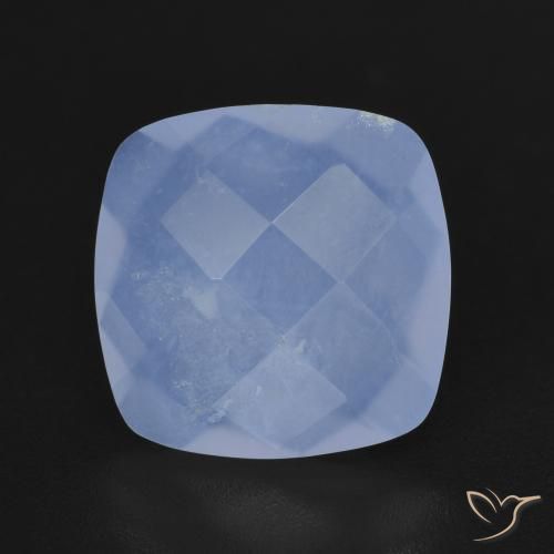 4.73ct 天然 パープルブルー カルセドニー, クッション, 半透明