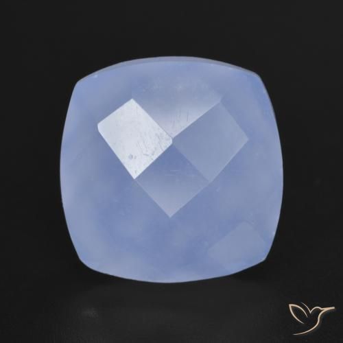 6.55ct 天然 パープルブルー カルセドニー, クッション, 半透明