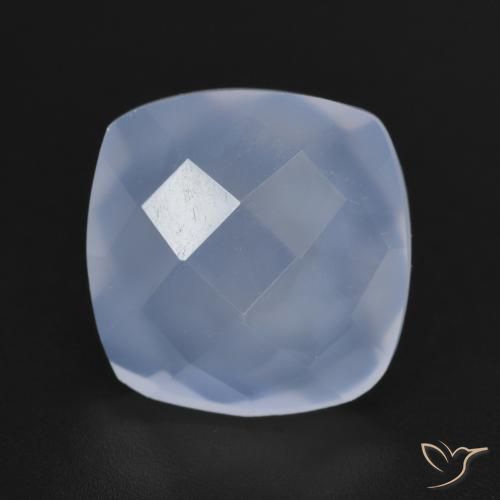 5.83ct 天然 パープルブルー カルセドニー, クッション, 半透明