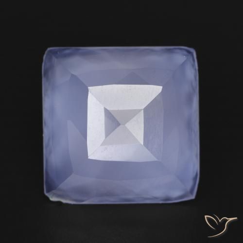 6.74ct 天然 ロイヤルバイオレット カルセドニー, 四角形, 半透明