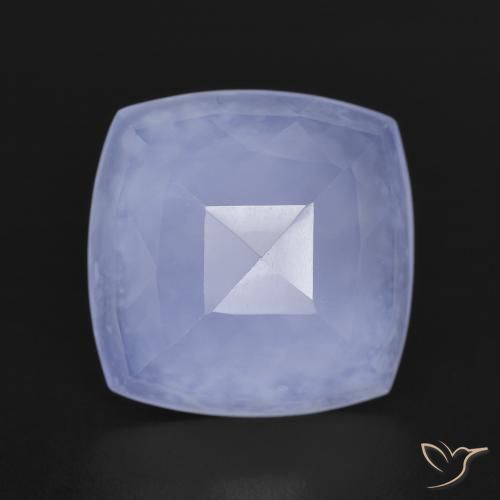 5.97ct 天然 ミディアムバイオレット カルセドニー, クッション, 半透明