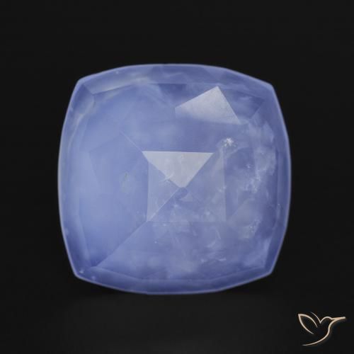 5.77ct 天然 バイオレットブルー カルセドニー, クッション, 半透明