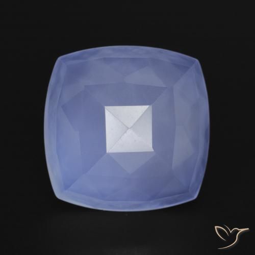 6.45ct 天然 ライトブルー カルセドニー, クッション, 半透明