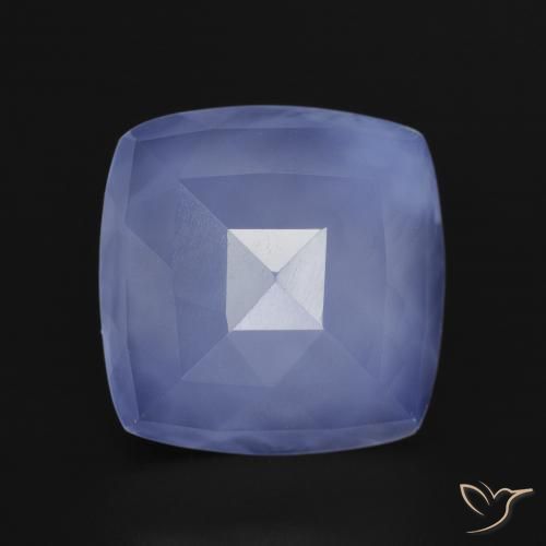 5.59ct 天然 パープルブルー カルセドニー, クッション, 半透明