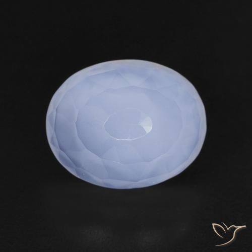 2.96ct 天然 ライトブルー カルセドニー, 楕円形, 透明