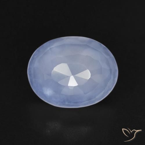2.33ct 天然 パープルブルー カルセドニー, 楕円形, 透明