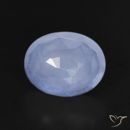 2.67ct 天然 パープルブルー カルセドニー, 楕円形, 透明