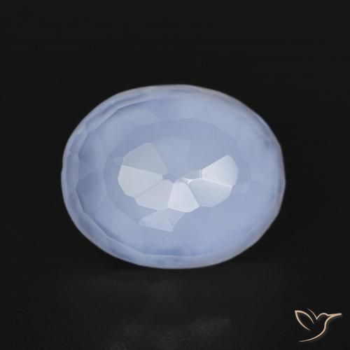 2.71ct 天然 パープルブルー カルセドニー, 楕円形, 透明