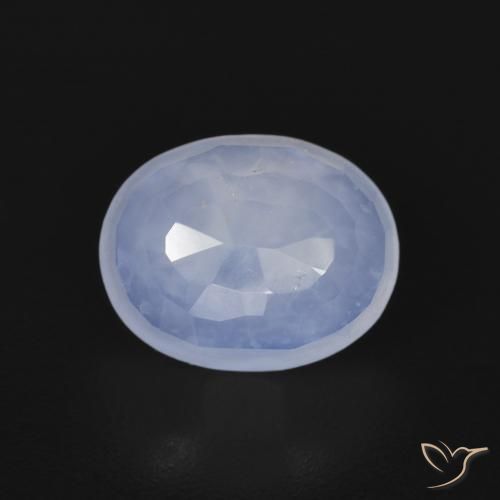 2.71ct 天然 パープルブルー カルセドニー, 楕円形, 透明