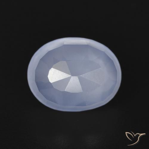 2.70ct 天然 パープルブルー カルセドニー, 楕円形, 透明