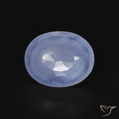 2.45ct 天然 パープルブルー カルセドニー, 楕円形, 透明