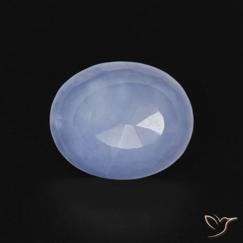 2.47ct 天然 パープルブルー カルセドニー, 楕円形, 透明