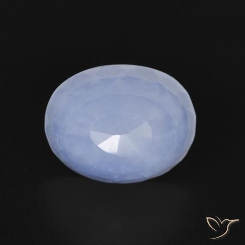 2.70ct 天然 パープルブルー カルセドニー, 楕円形, 透明