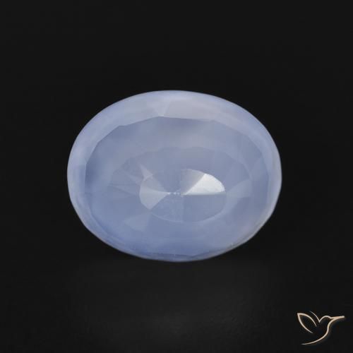 2.73ct 天然 パープルブルー カルセドニー, 楕円形, 透明