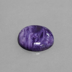 5.50カラットの天然バイオレットチャロアイト（13.98 mm・ラウンドカット）