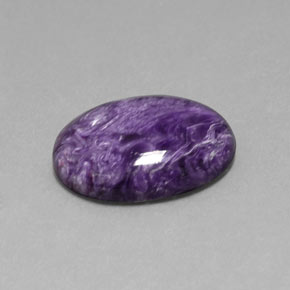 13.16カラットの天然バイオレットチャロアイト（20.2×15.1 mm・オーバルカット）