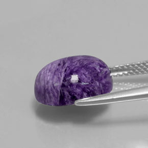 5.09カラットの天然バイオレットチャロアイト、オーバルカット、オペーク