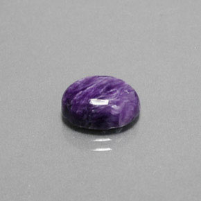 3.35カラットの天然バイオレットチャロアイト（11.2×9.1 mm・オーバルカット）