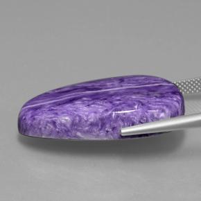 25.20カラットの天然バイオレットチャロアイト、ファンシーシェイプ、オペーク