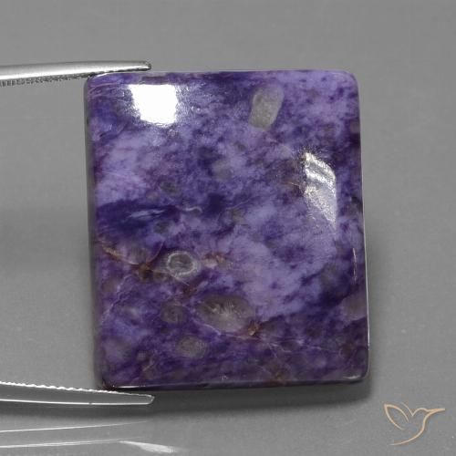 54.21ct 天然 ミディアムバイオレット チャロアイト, バゲット, オペーク