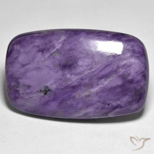 61.30ct 天然 ベルベットパープルバイオレット チャロアイト, クッション, オペーク