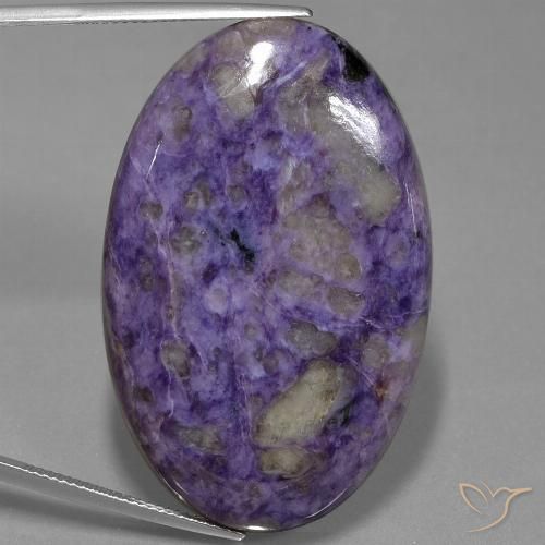 71.35ct 天然 ミディアムバイオレット チャロアイト, 楕円形, オペーク