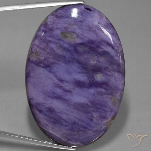 71.34ct 天然 ミディアムバイオレット チャロアイト, 楕円形, オペーク