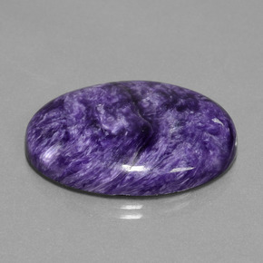 29.80カラットの天然ベルベットパープルバイオレットチャロアイト（29.9×22.2 mm・オーバルカット）