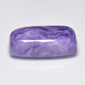 9.25カラットの天然バイオレットチャロアイト（18.8×8.7 mm・クッションカット）