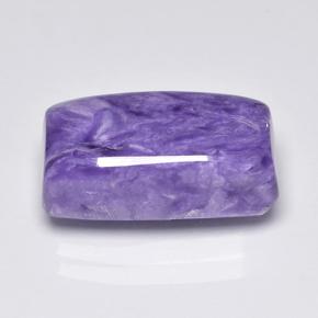 8.88カラットの天然バイオレットチャロアイト（16.5×9 mm・バゲット）