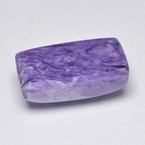 8.88カラットの天然バイオレットチャロアイト（16.5×9 mm・バゲット）
