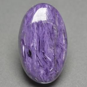 10.57カラットの天然バイオレットチャロアイト（20.1×12.3 mm・オーバルカット）