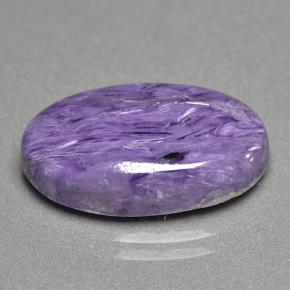 10.57カラットの天然バイオレットチャロアイト（20.1×12.3 mm・オーバルカット）