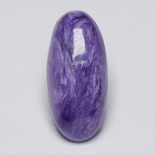 3.81カラットの天然バイオレットチャロアイト（15.2×7.2 mm・オーバルカット）