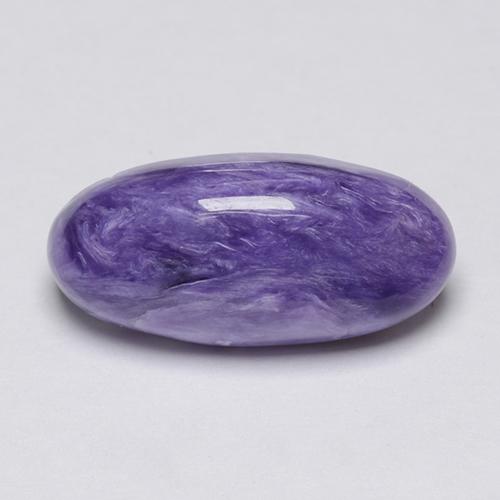 3.81カラットの天然バイオレットチャロアイト（15.2×7.2 mm・オーバルカット）