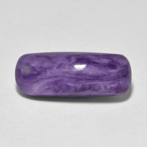 4.66カラットの天然ベルベットパープルバイオレットチャロアイト（15.8×6.1 mm・クッションカット）