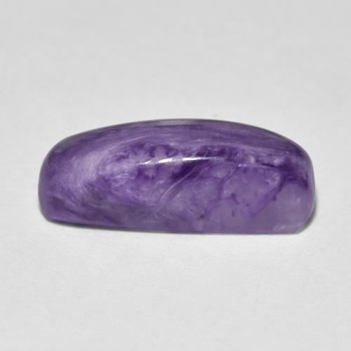 4.66カラットの天然ベルベットパープルバイオレットチャロアイト（15.8×6.1 mm・クッションカット）