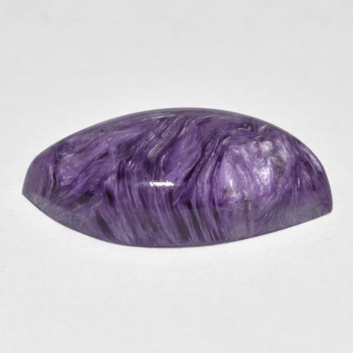 11.68カラットの天然ベルベットパープルバイオレットチャロアイト（22×12.6 mm・マーキス）