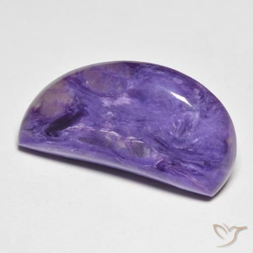 12.59カラットの天然Medium Dark-Violetチャロアイト、ファンシー、オペーク
