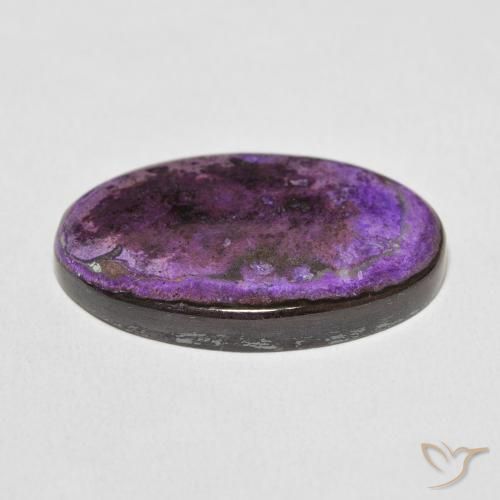 20.25カラットの天然Medium Dark-Violetチャロアイト、楕円形、オペーク